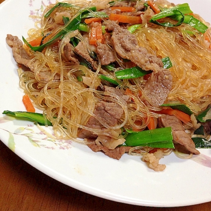 牛肉とニラの春雨炒め レシピ 作り方 By Tukuyo93 楽天レシピ